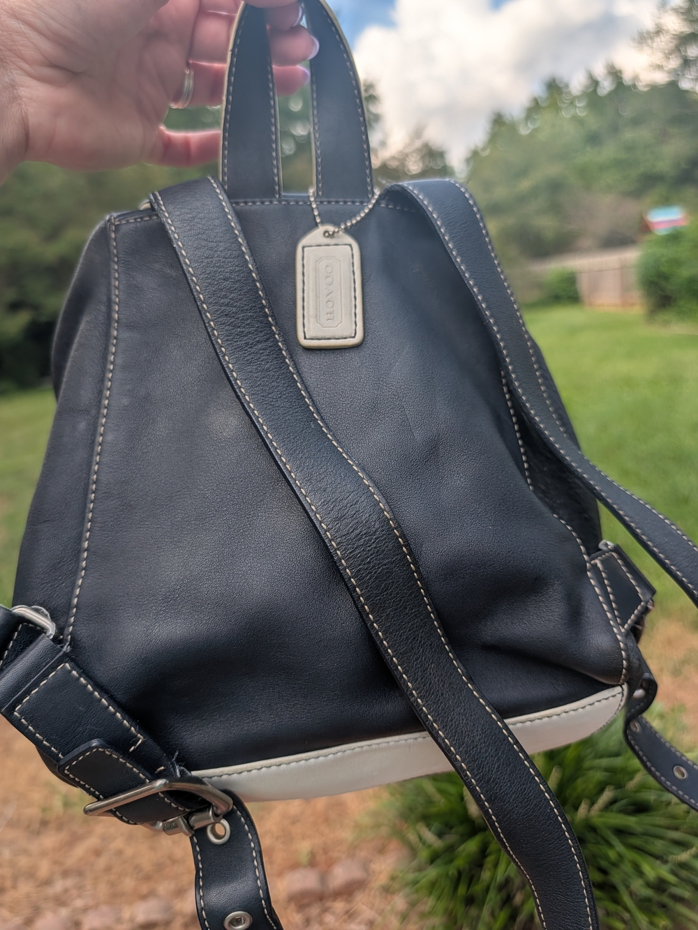 Vintage Coach Leather Drawstring Backpack - Picture 8 of 8